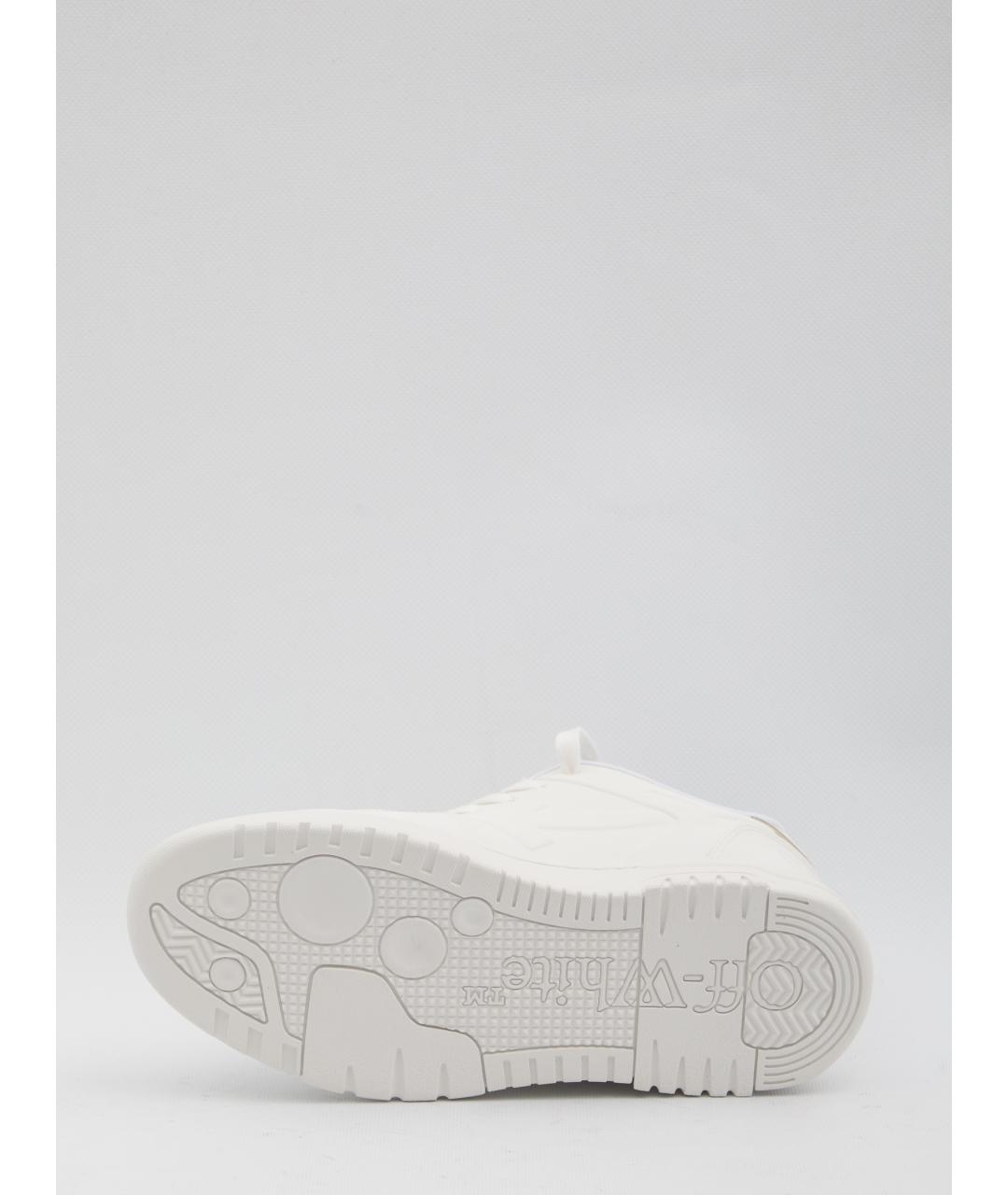 OFF-WHITE Белые кожаные низкие кроссовки / кеды, фото 4