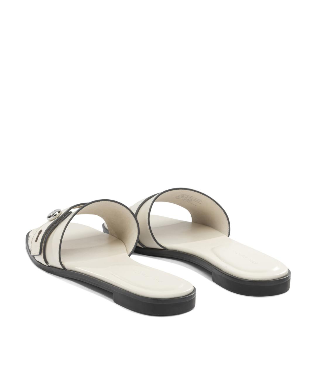 TORY BURCH Белые кожаные шлепанцы, фото 4