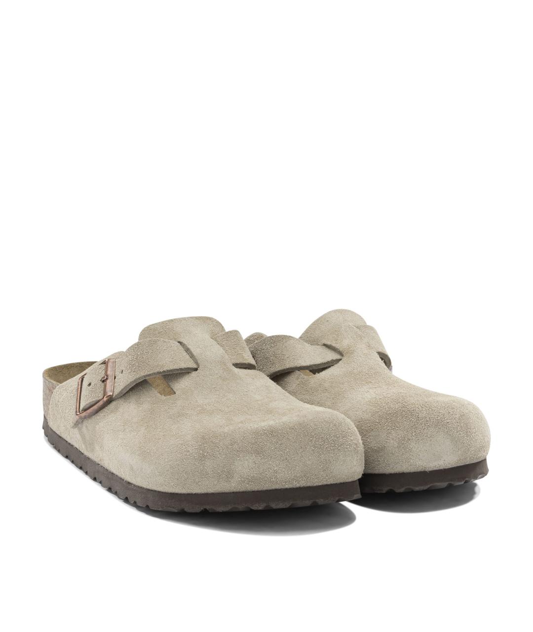 BIRKENSTOCK Бежевые замшевые лоферы, фото 2