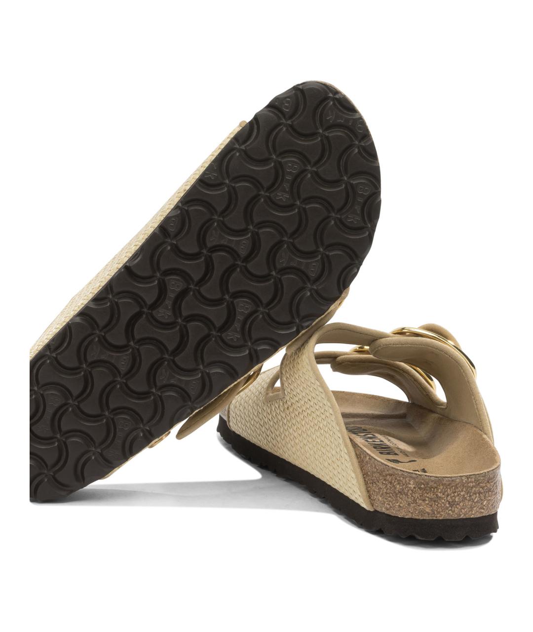 BIRKENSTOCK Бежевые замшевые сандалии, фото 5