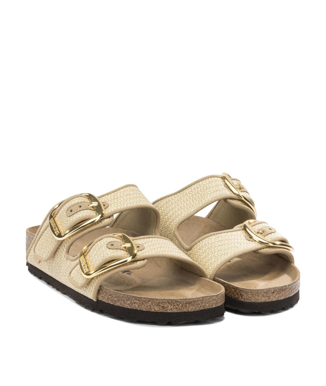 BIRKENSTOCK Бежевые замшевые сандалии, фото 2