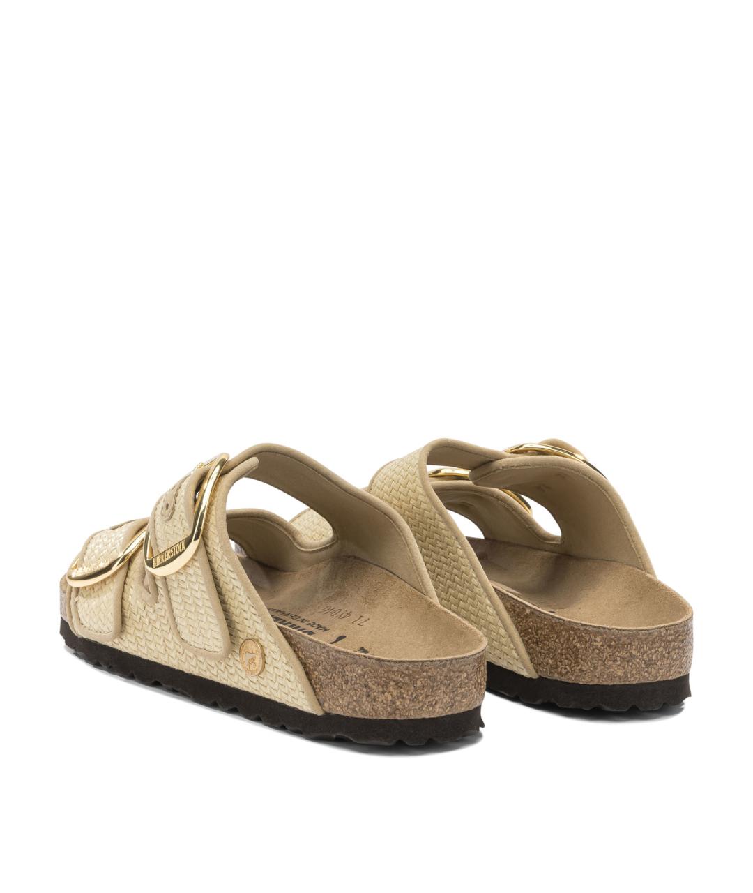 BIRKENSTOCK Бежевые замшевые сандалии, фото 4