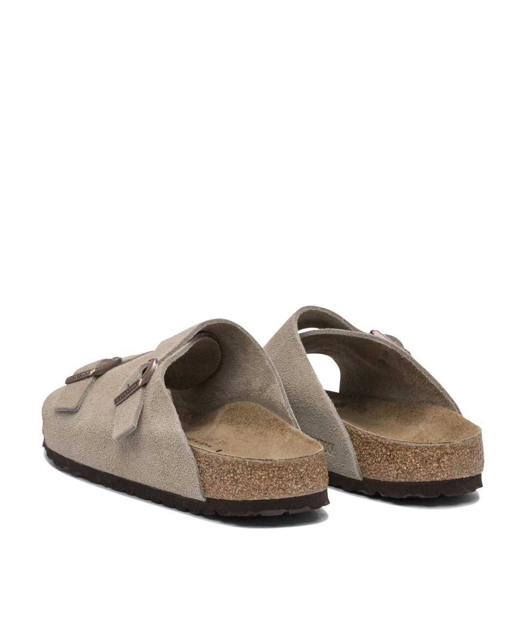 BIRKENSTOCK Коричневые замшевые сандалии, фото 4