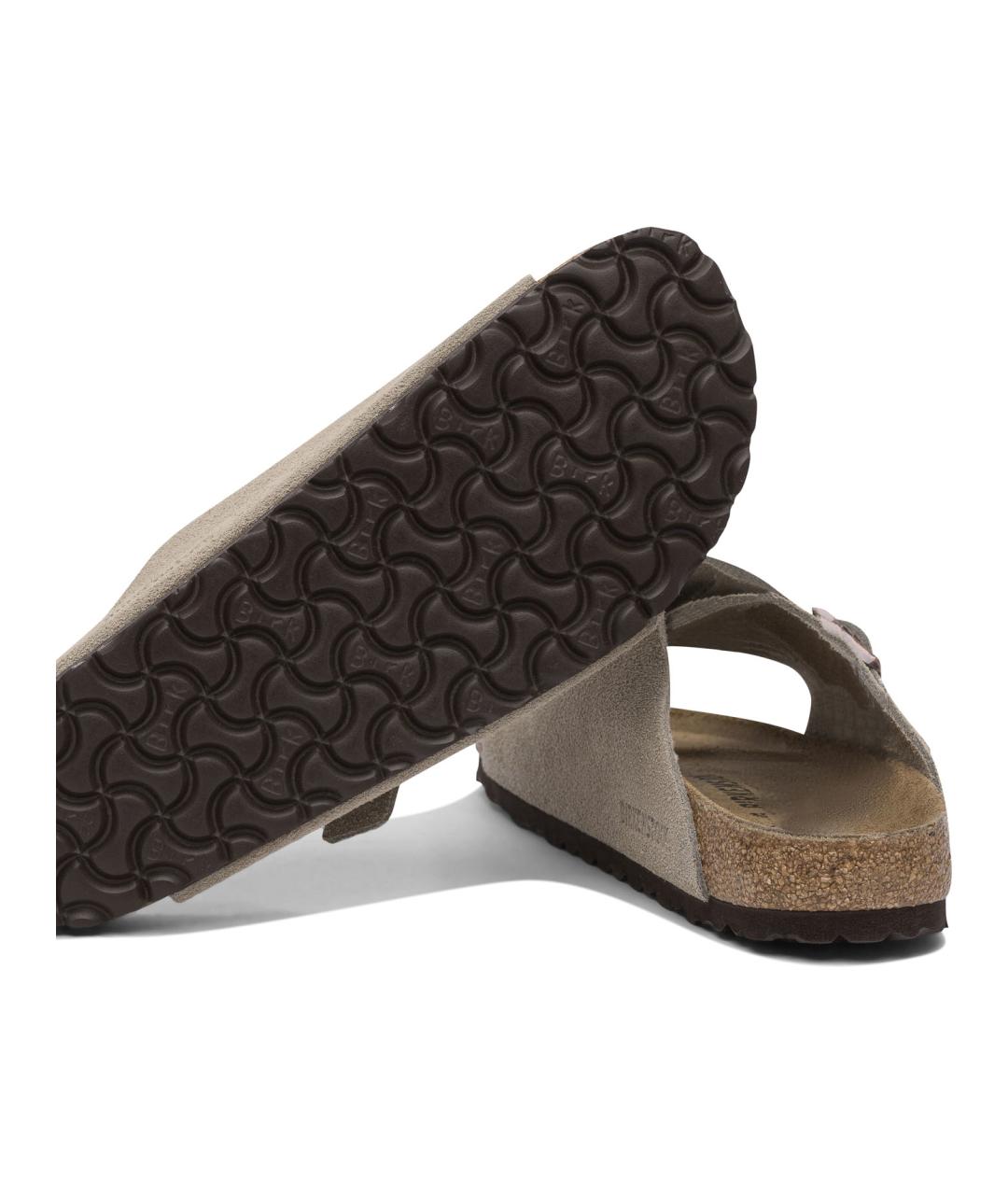 BIRKENSTOCK Коричневые замшевые сандалии, фото 5