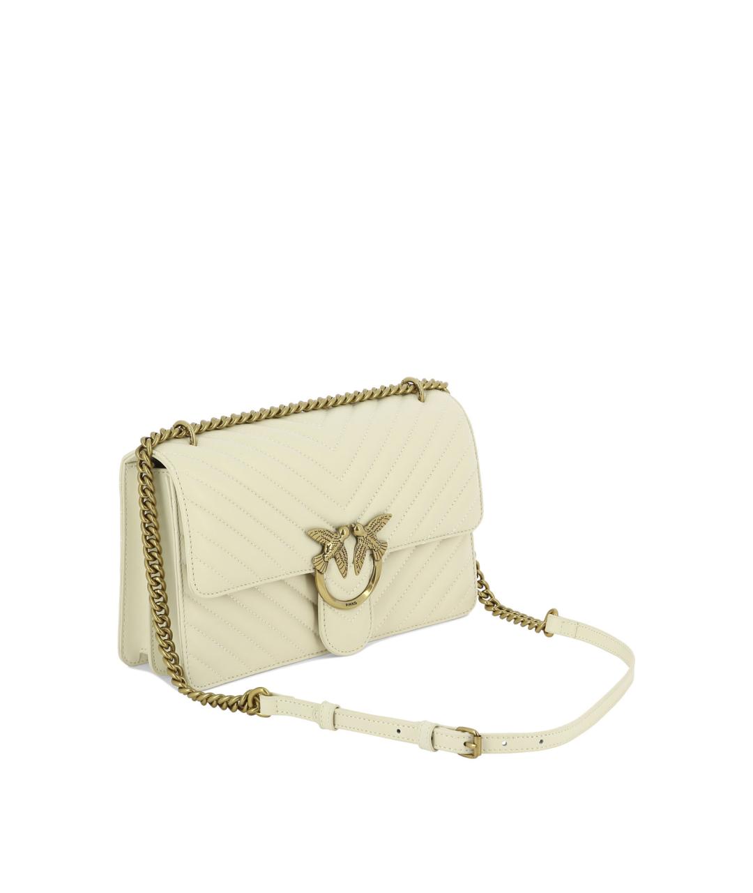 PINKO Белая кожаная сумка через плечо, фото 2
