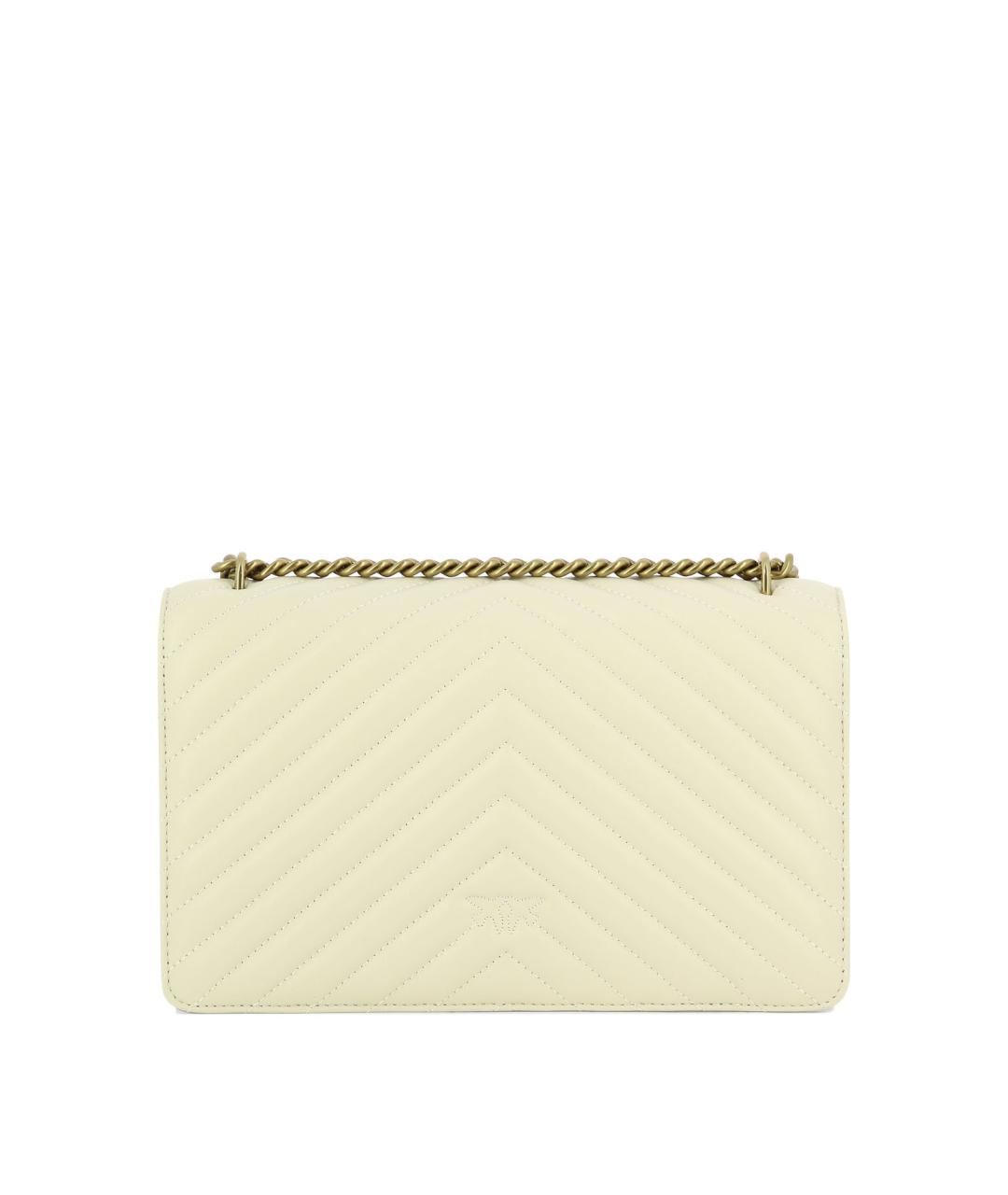 PINKO Белая кожаная сумка через плечо, фото 3