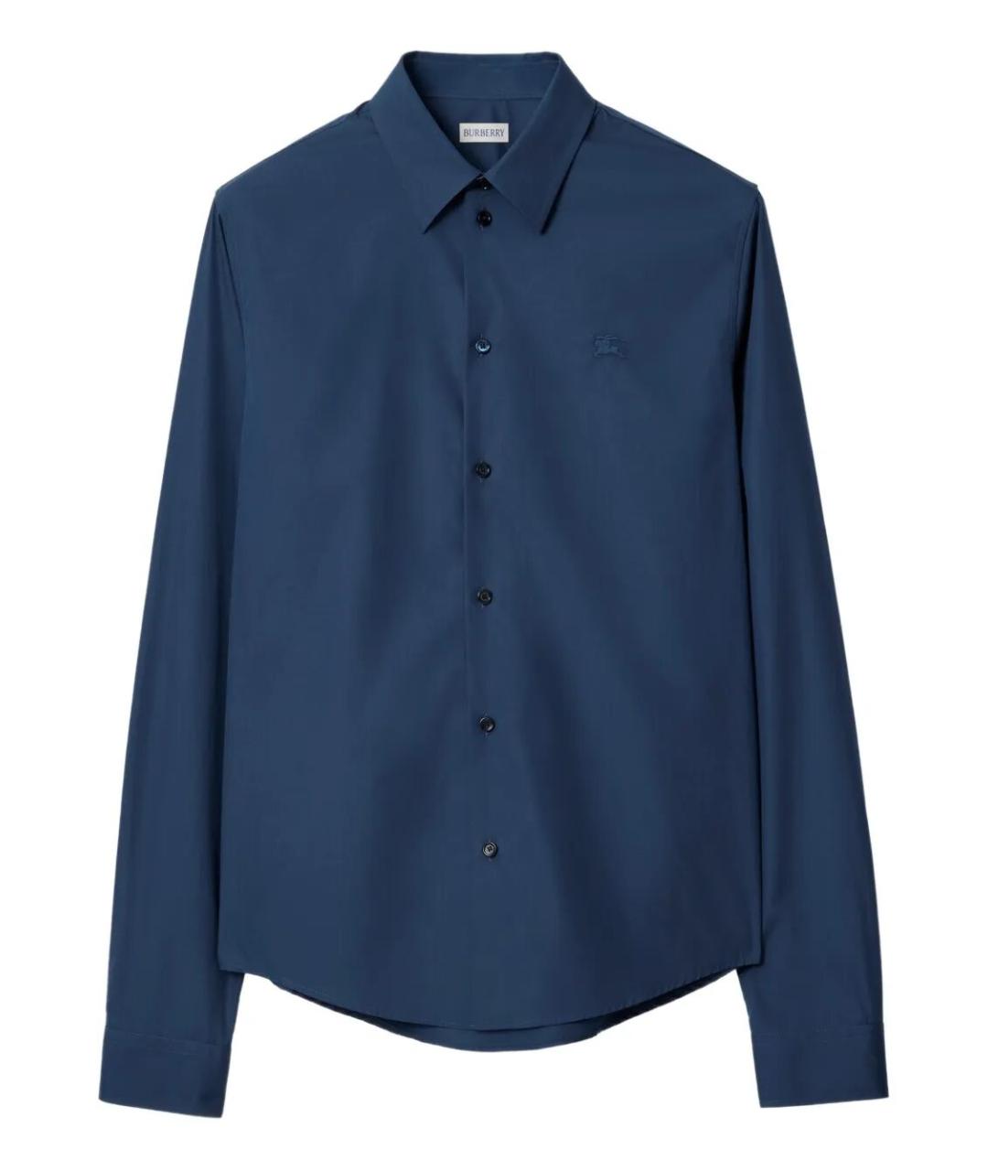 BURBERRY Синяя хлопковая кэжуал рубашка, фото 1