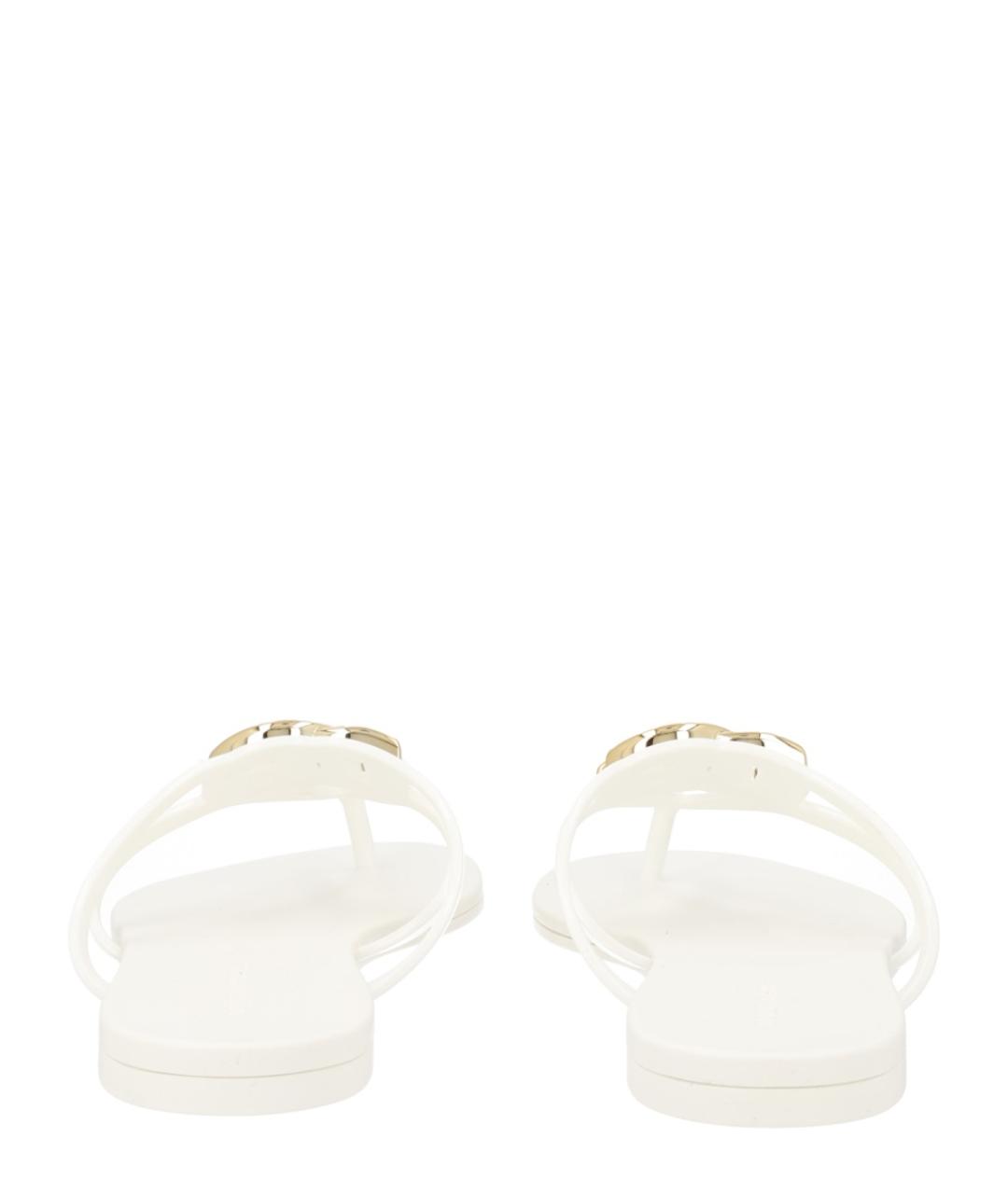 DOLCE&GABBANA Белые шлепанцы, фото 4