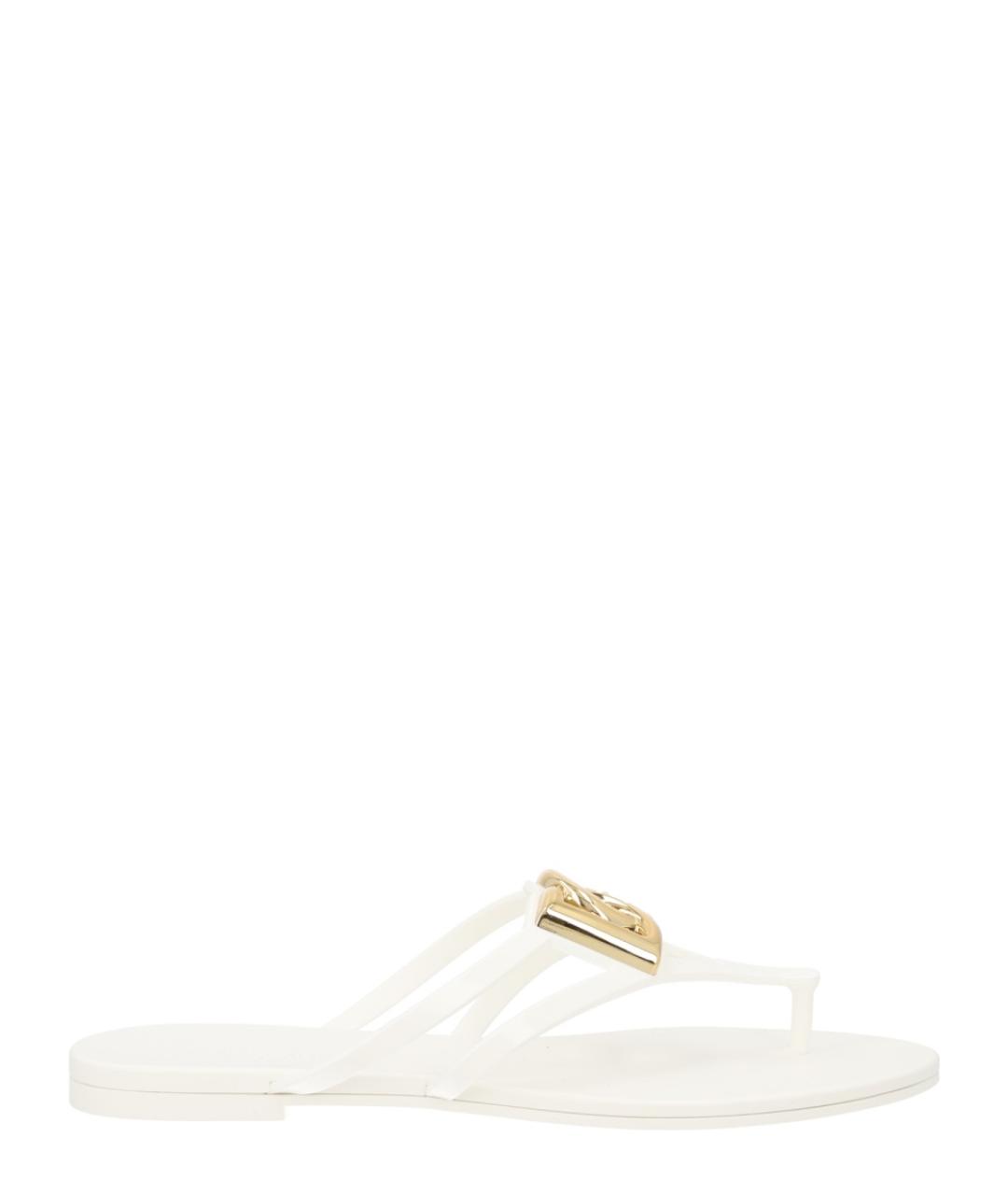 DOLCE&GABBANA Белые шлепанцы, фото 1