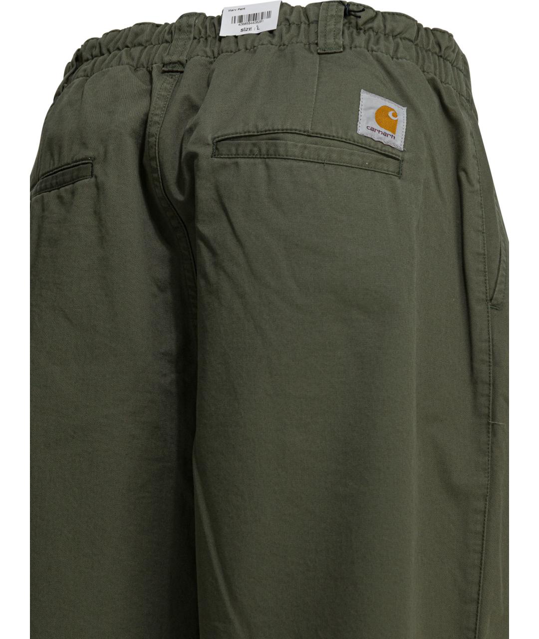 CARHARTT WIP Зеленые хлопковые повседневные брюки, фото 4