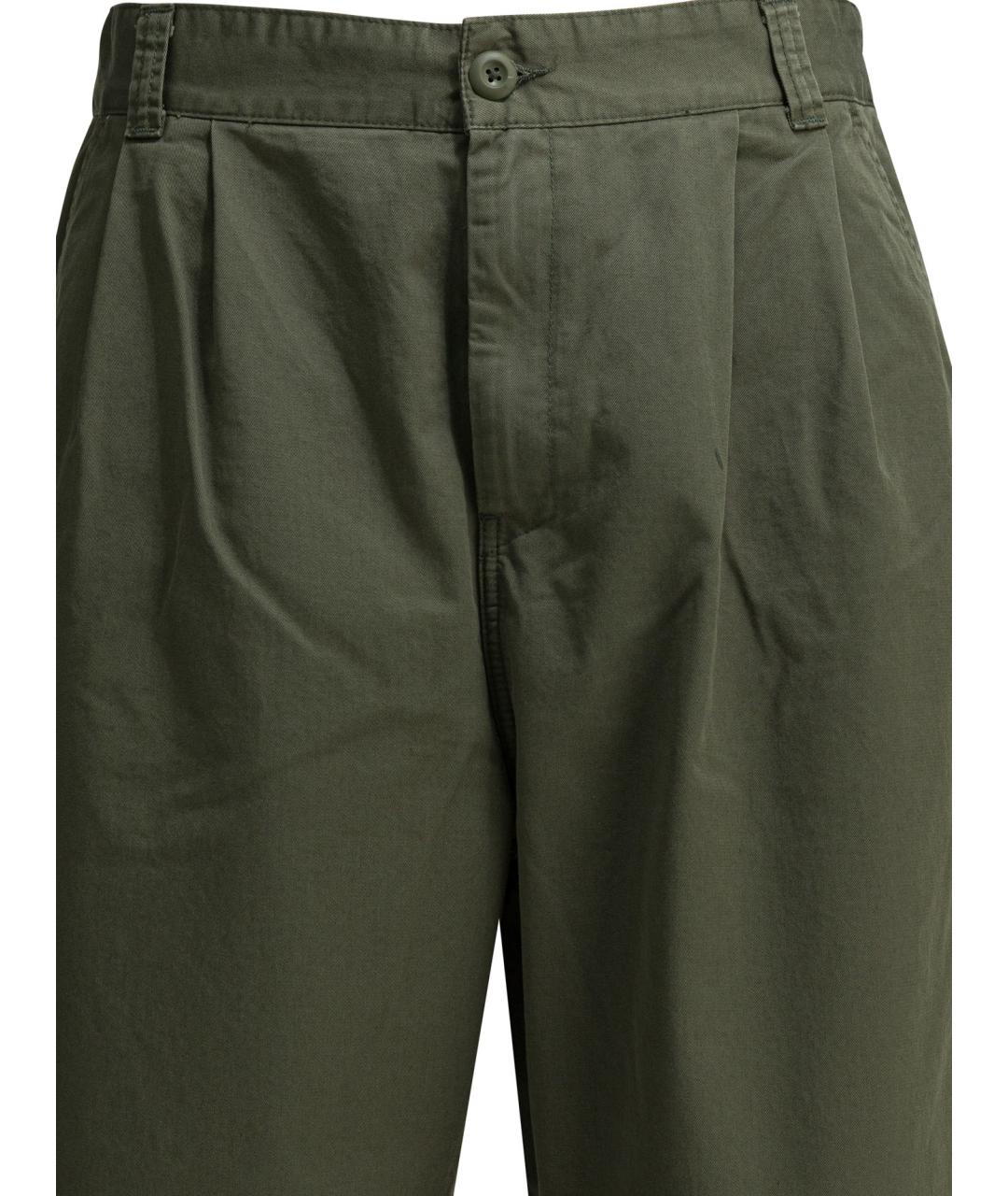 CARHARTT WIP Зеленые хлопковые повседневные брюки, фото 3