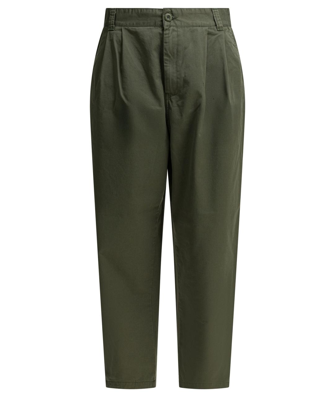 CARHARTT WIP Зеленые хлопковые повседневные брюки, фото 1