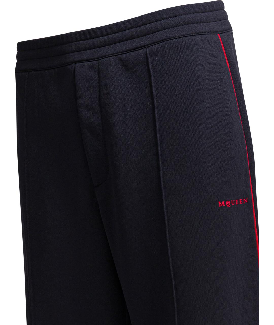 ALEXANDER MCQUEEN Синие полиэстеровые повседневные брюки, фото 3