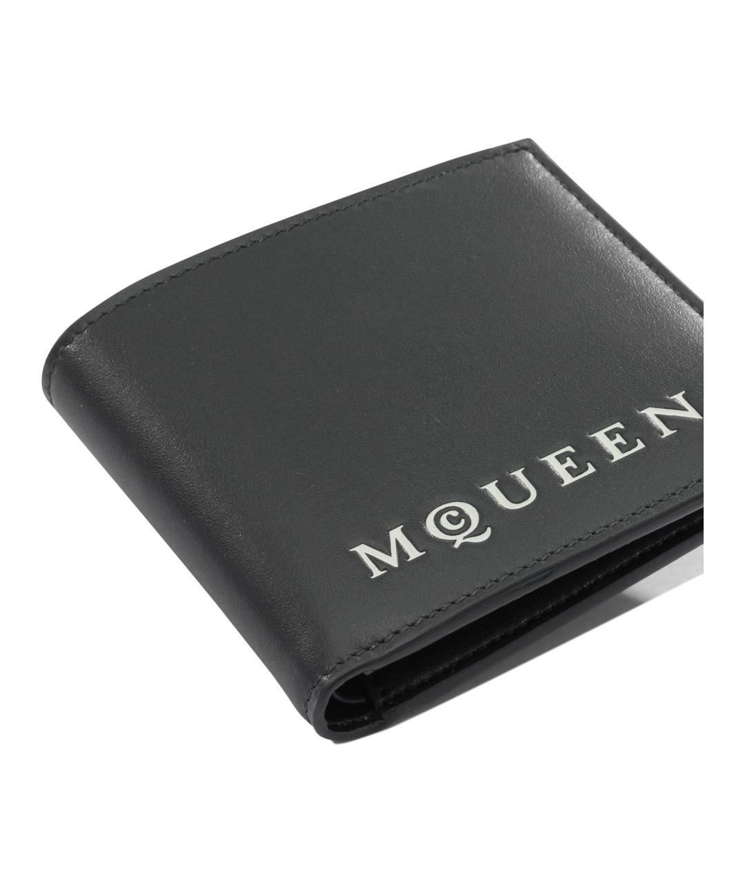 ALEXANDER MCQUEEN Черный кожаный кошелек, фото 4