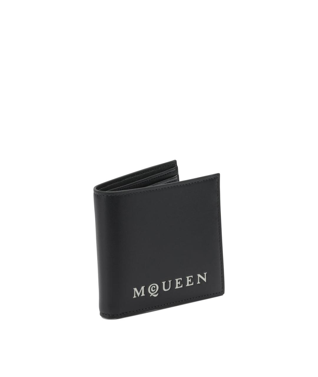 ALEXANDER MCQUEEN Черный кожаный кошелек, фото 2
