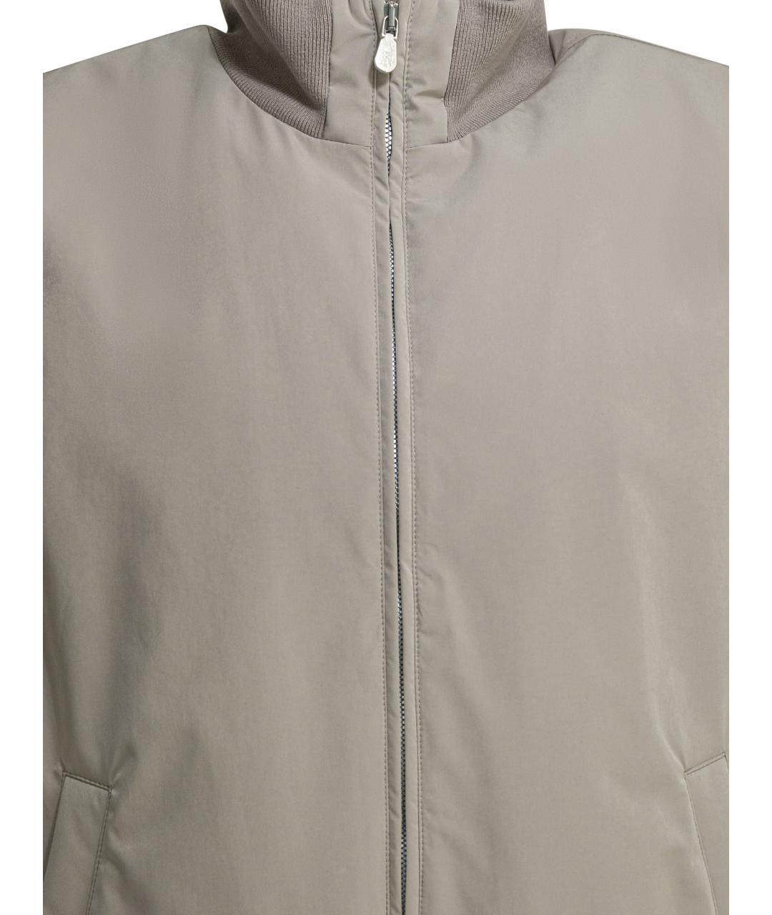 BRUNELLO CUCINELLI Бежевый полиэстеровый жилет, фото 3