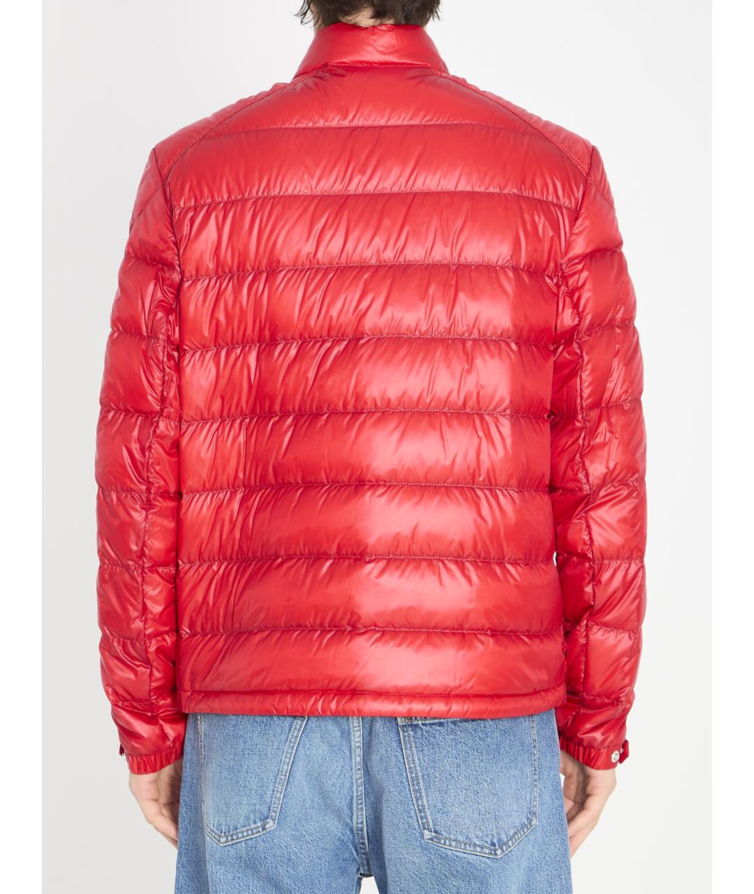 MONCLER Красная полиамидовая куртка, фото 4