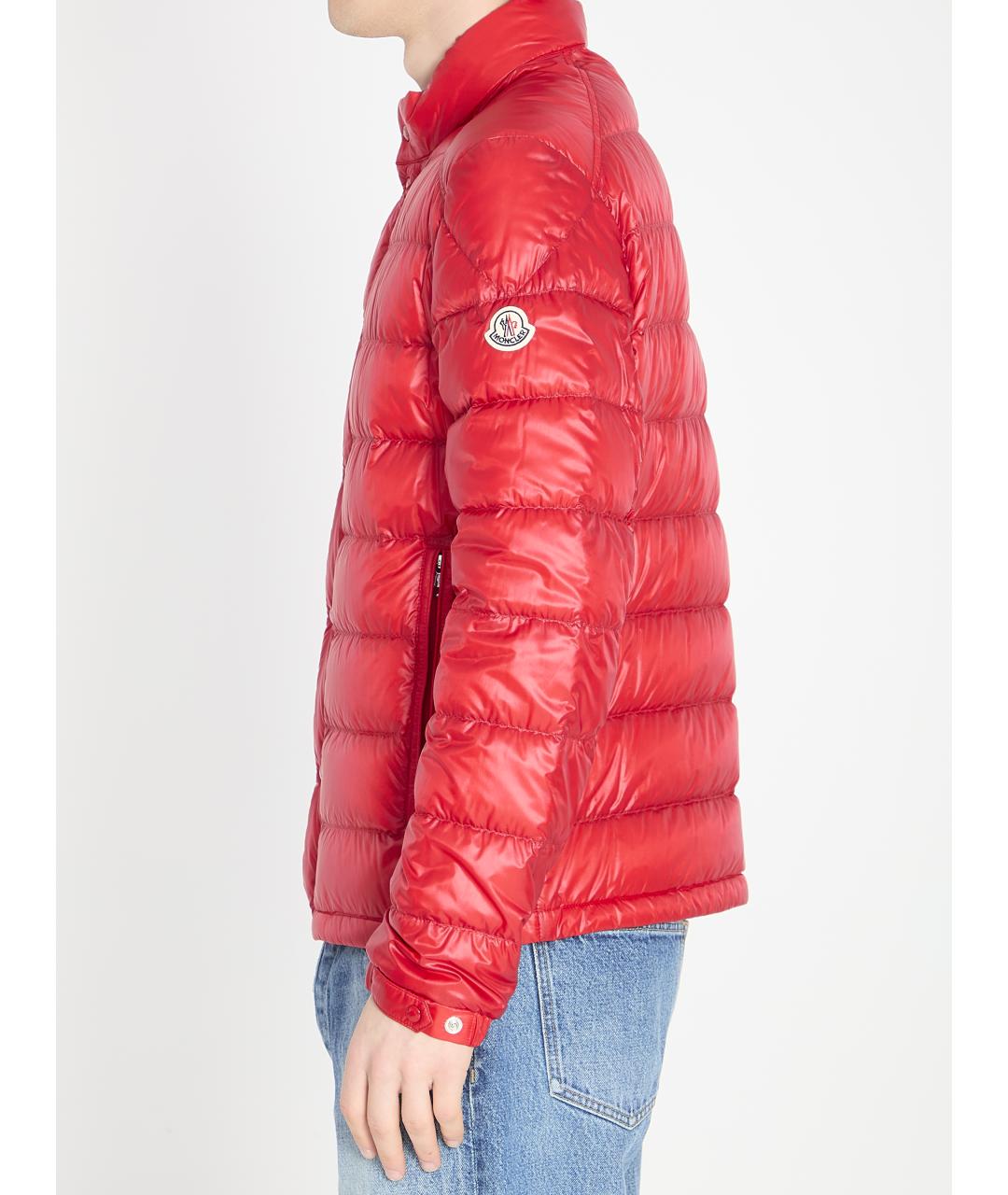 MONCLER Красная полиамидовая куртка, фото 3