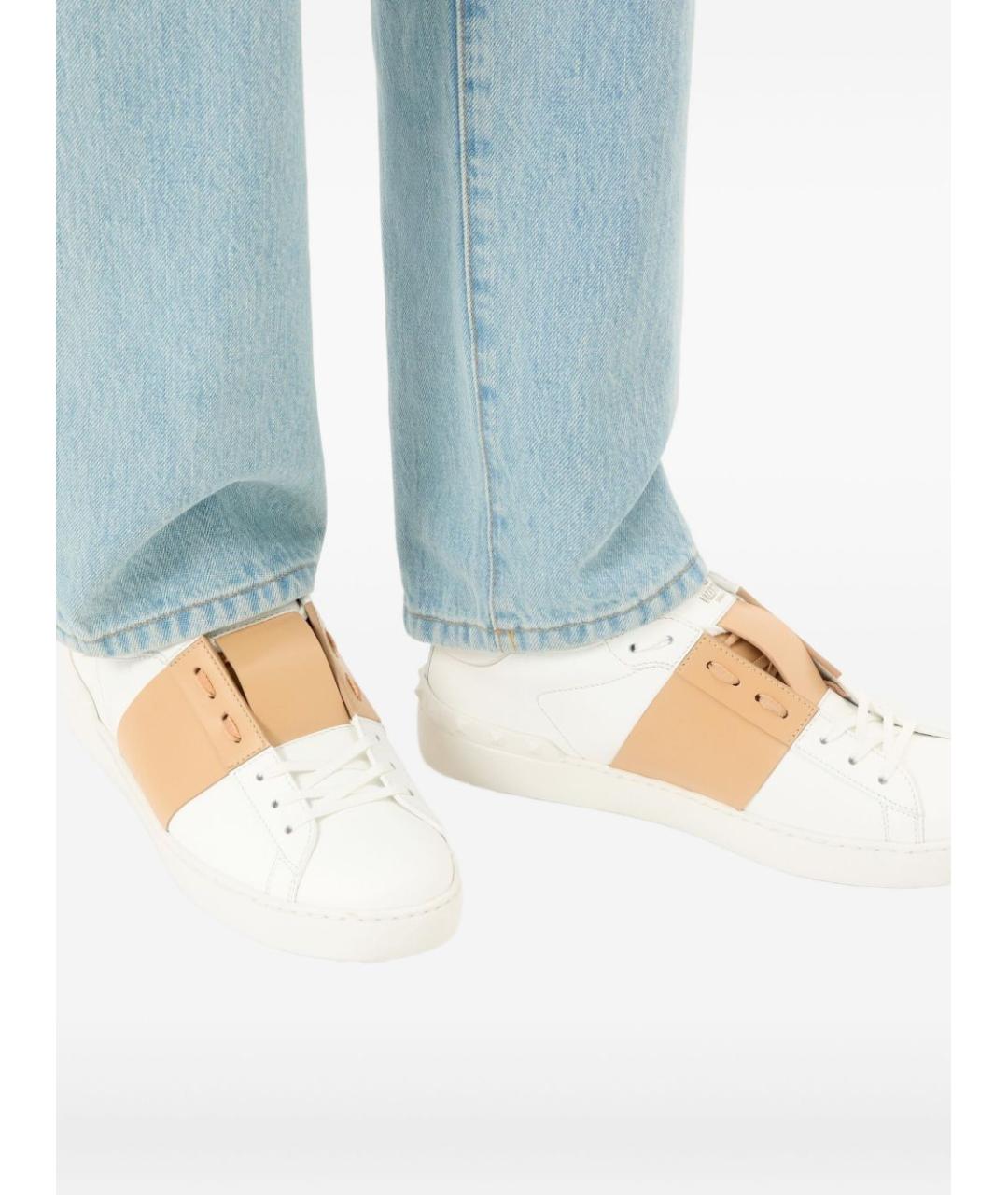 VALENTINO Кожаные низкие кроссовки / кеды, фото 2