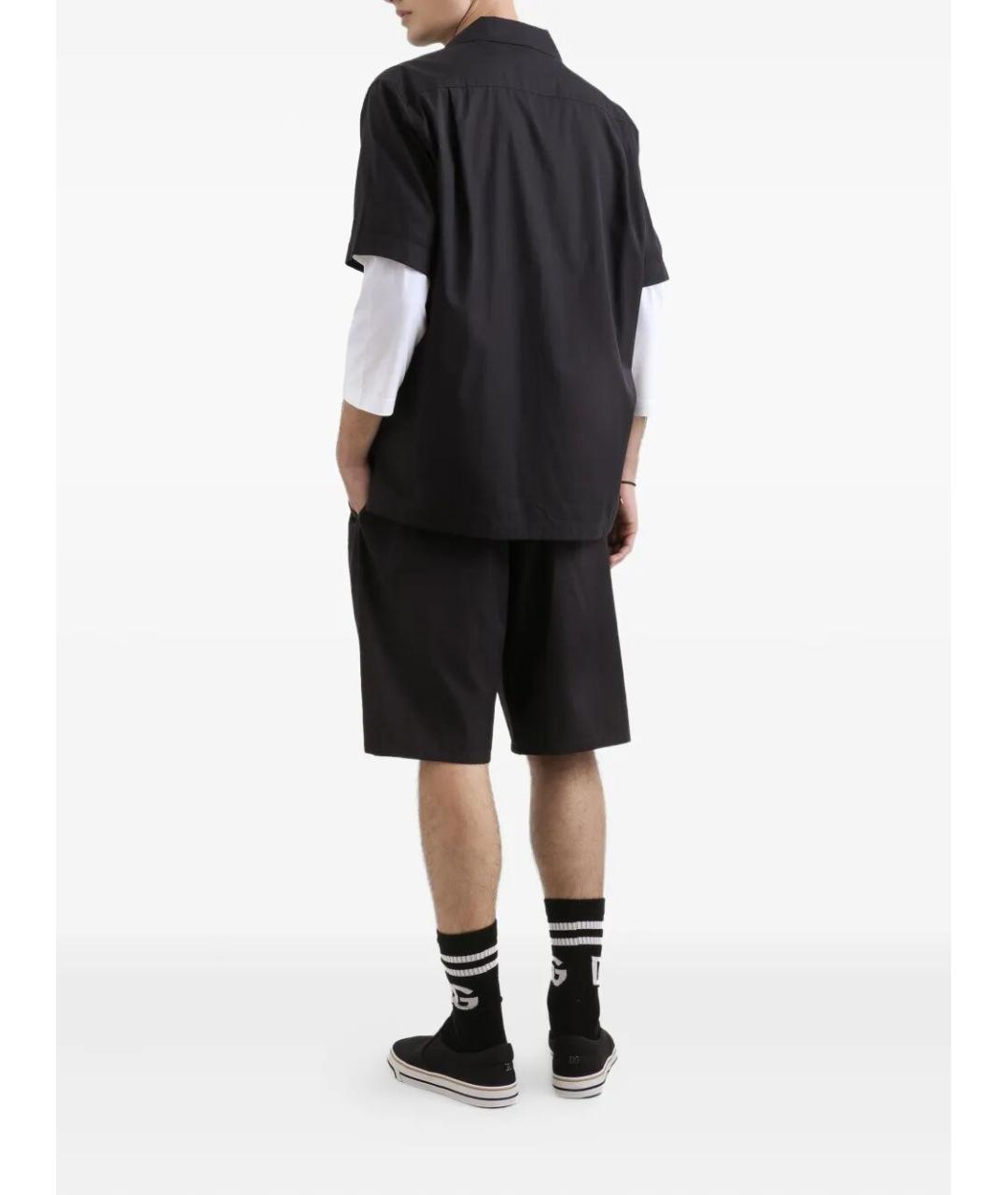 DOLCE&GABBANA Черная хлопковая кэжуал рубашка, фото 3