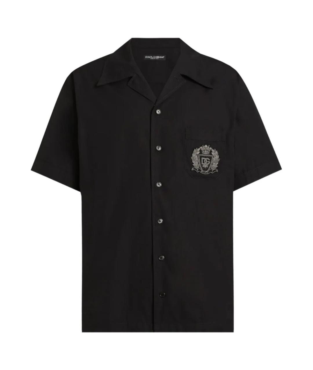 DOLCE&GABBANA Черная хлопковая кэжуал рубашка, фото 1