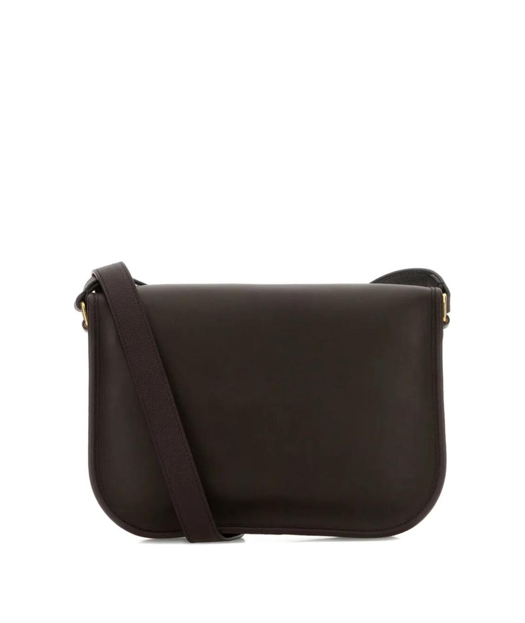 VALENTINO Коричневая кожаная сумка на плечо, фото 3