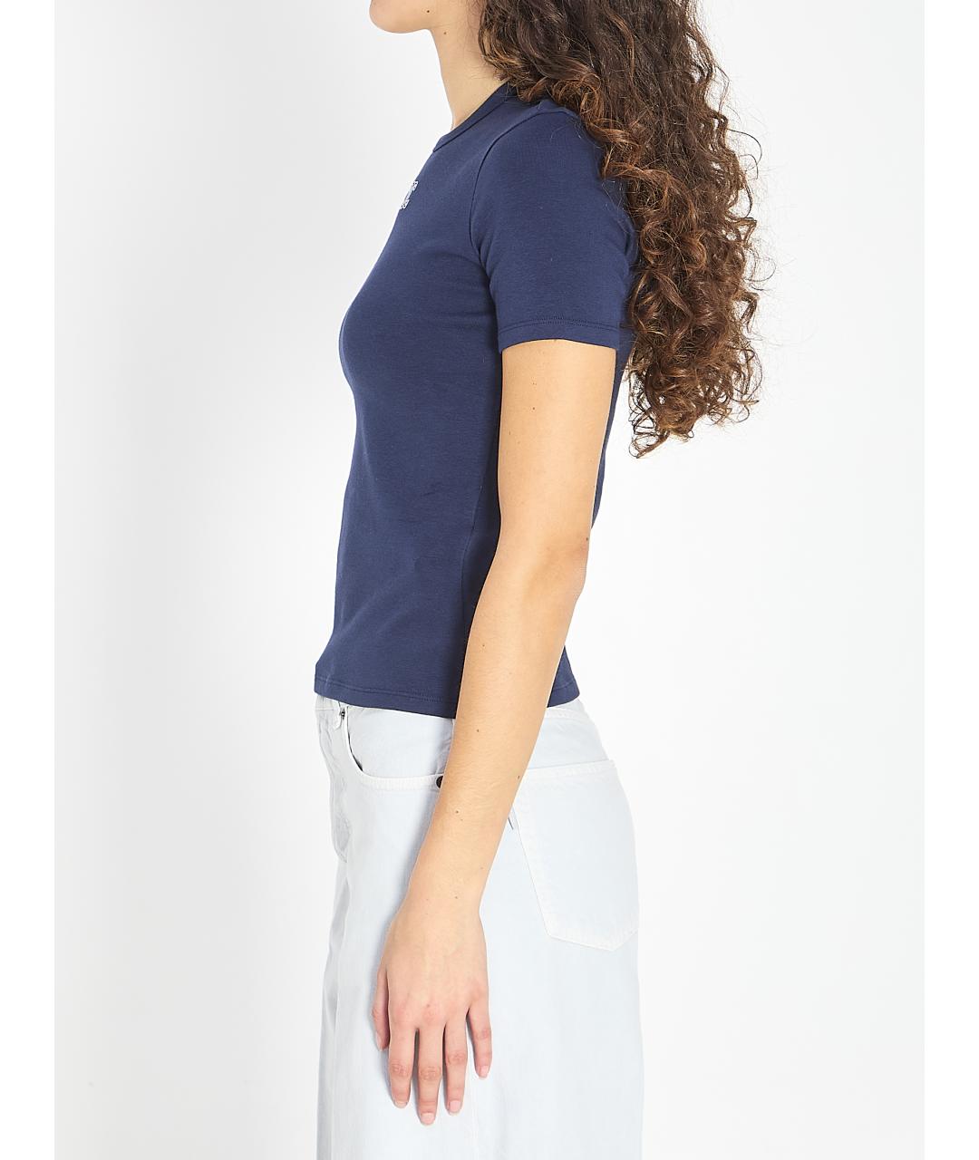 CELINE Синяя хлопковая футболка, фото 3