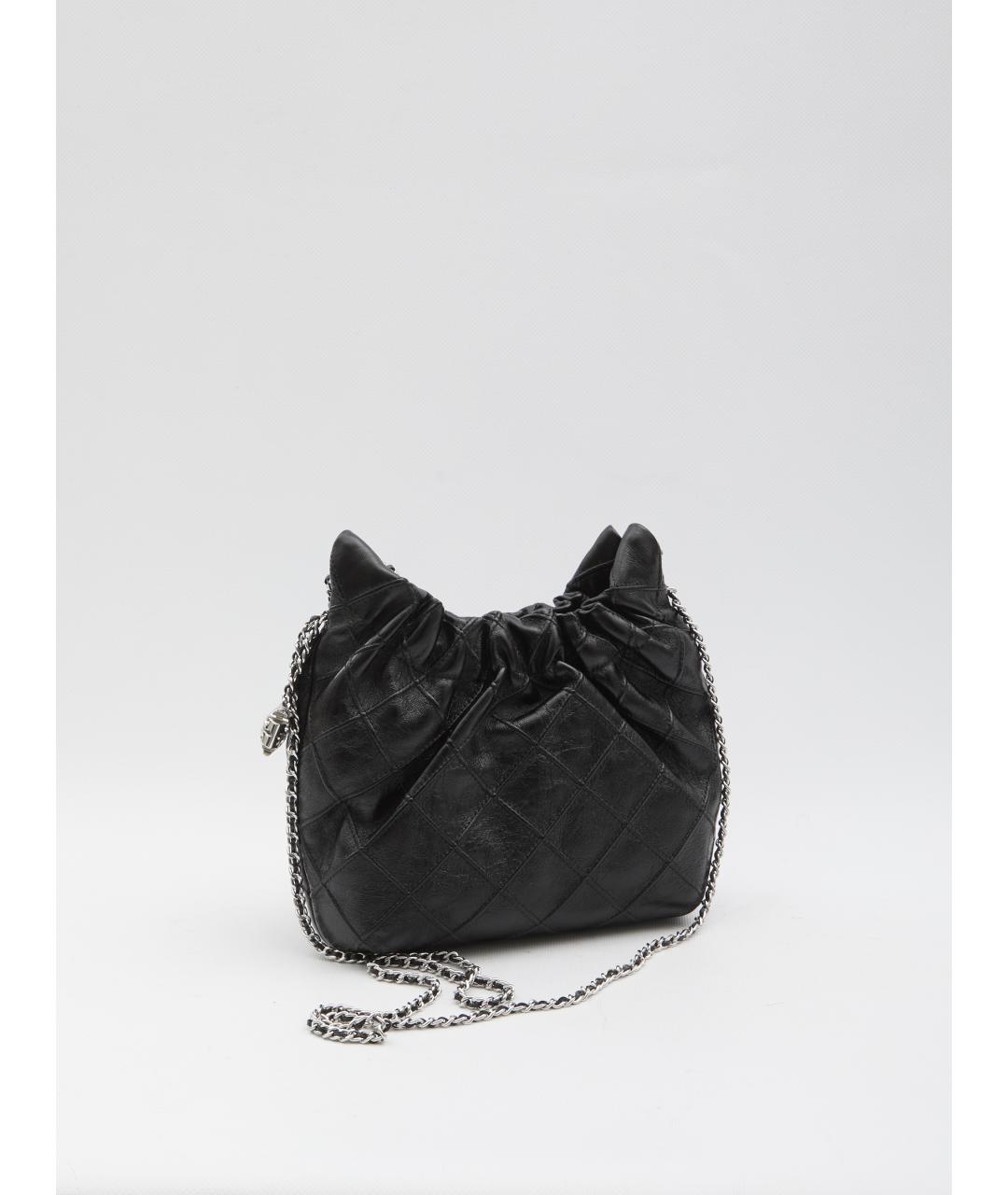 TORY BURCH Черная кожаная сумка через плечо, фото 2