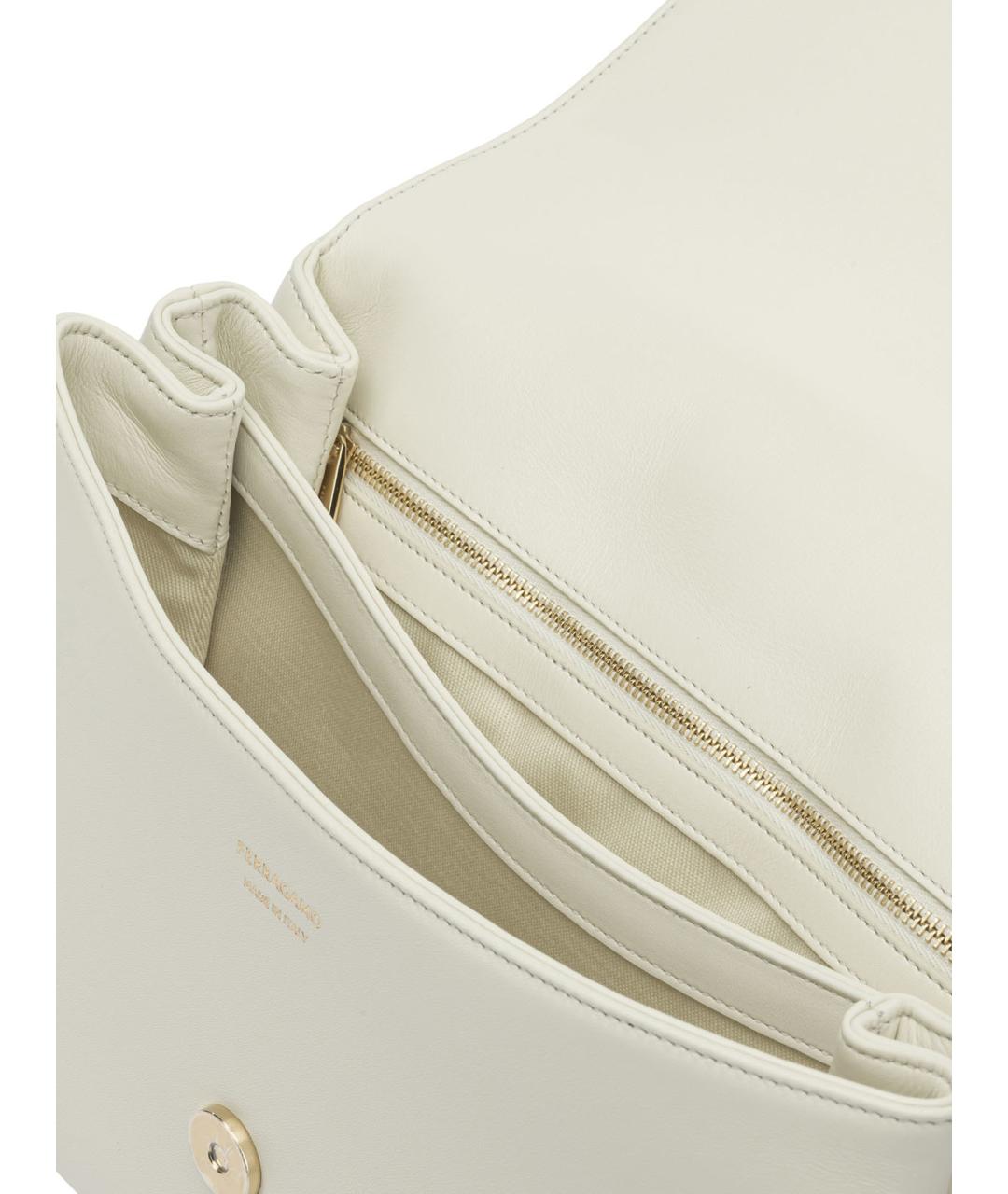 FERRAGAMO Белая кожаная сумка через плечо, фото 5