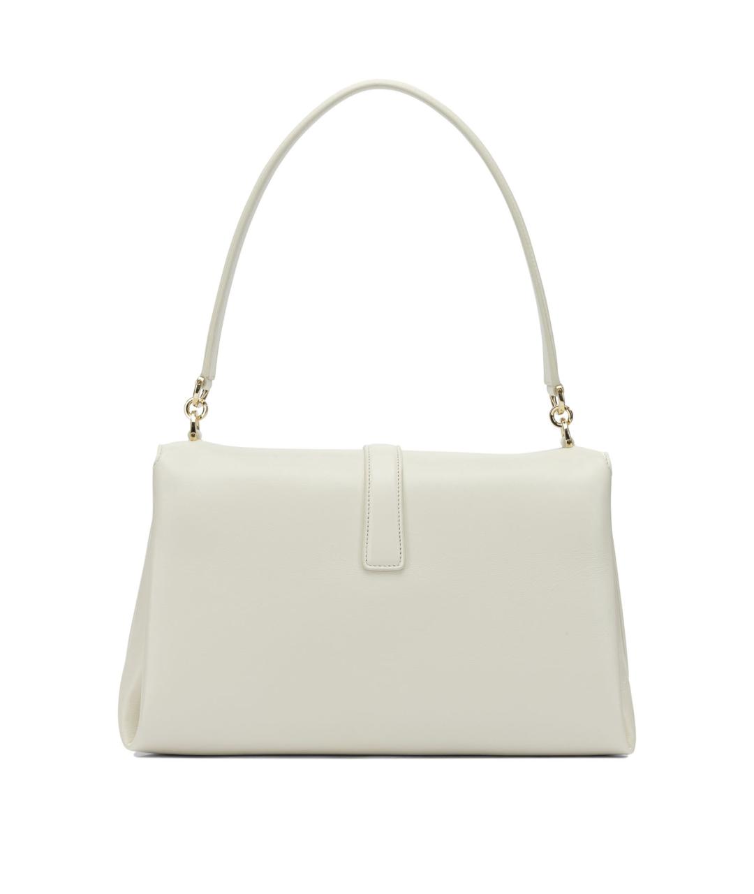 FERRAGAMO Белая кожаная сумка через плечо, фото 3