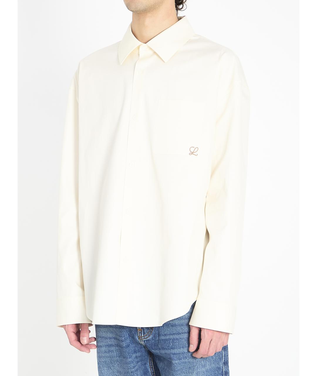 LOEWE Бежевая хлопковая кэжуал рубашка, фото 2