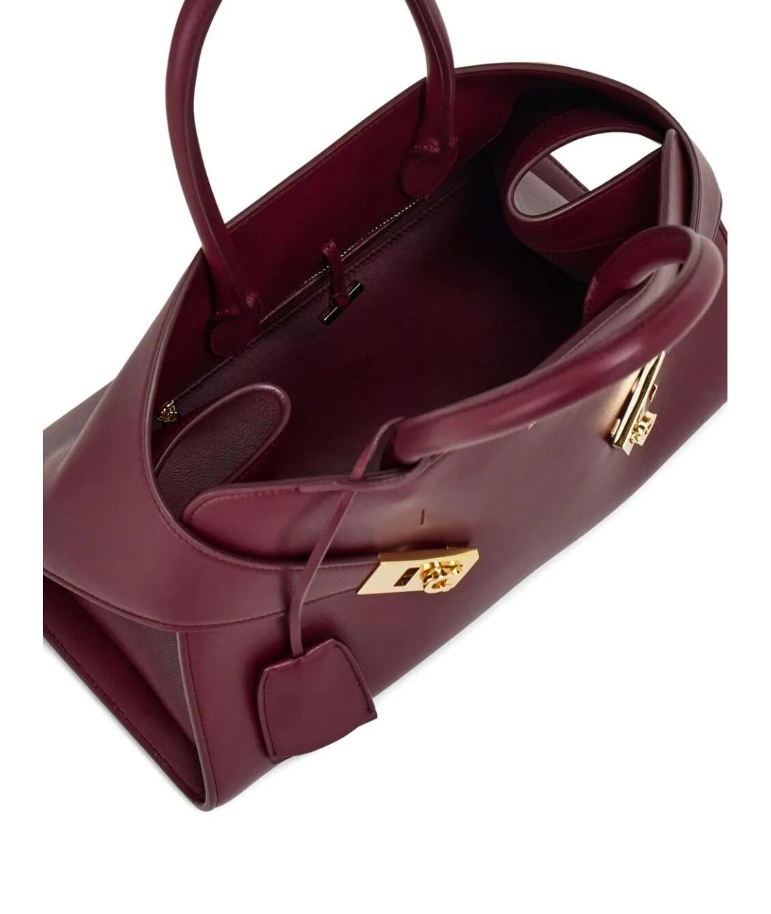 FERRAGAMO Красная кожаная сумка с короткими ручками, фото 5