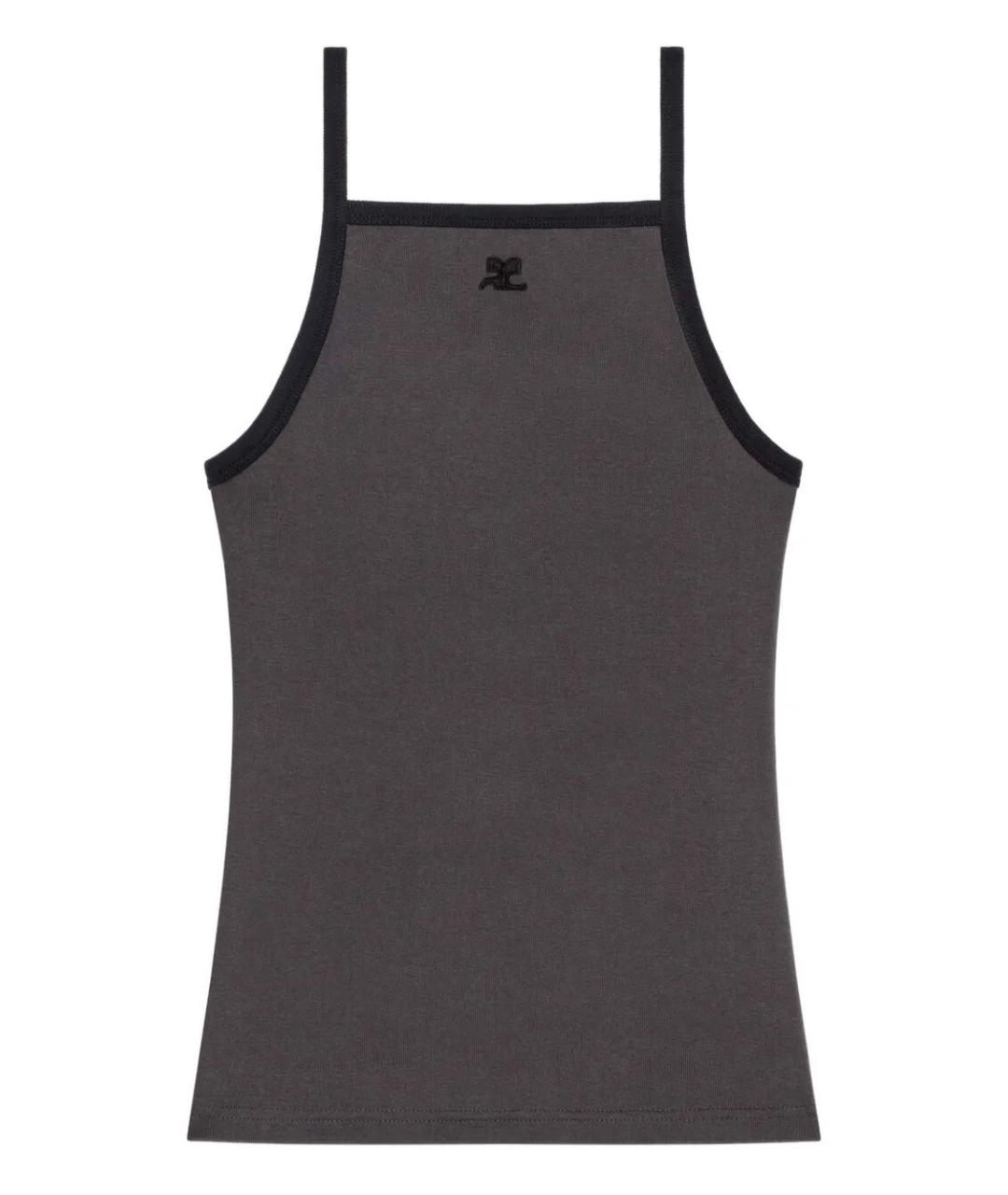 COURREGES Серая хлопковая майка, фото 1