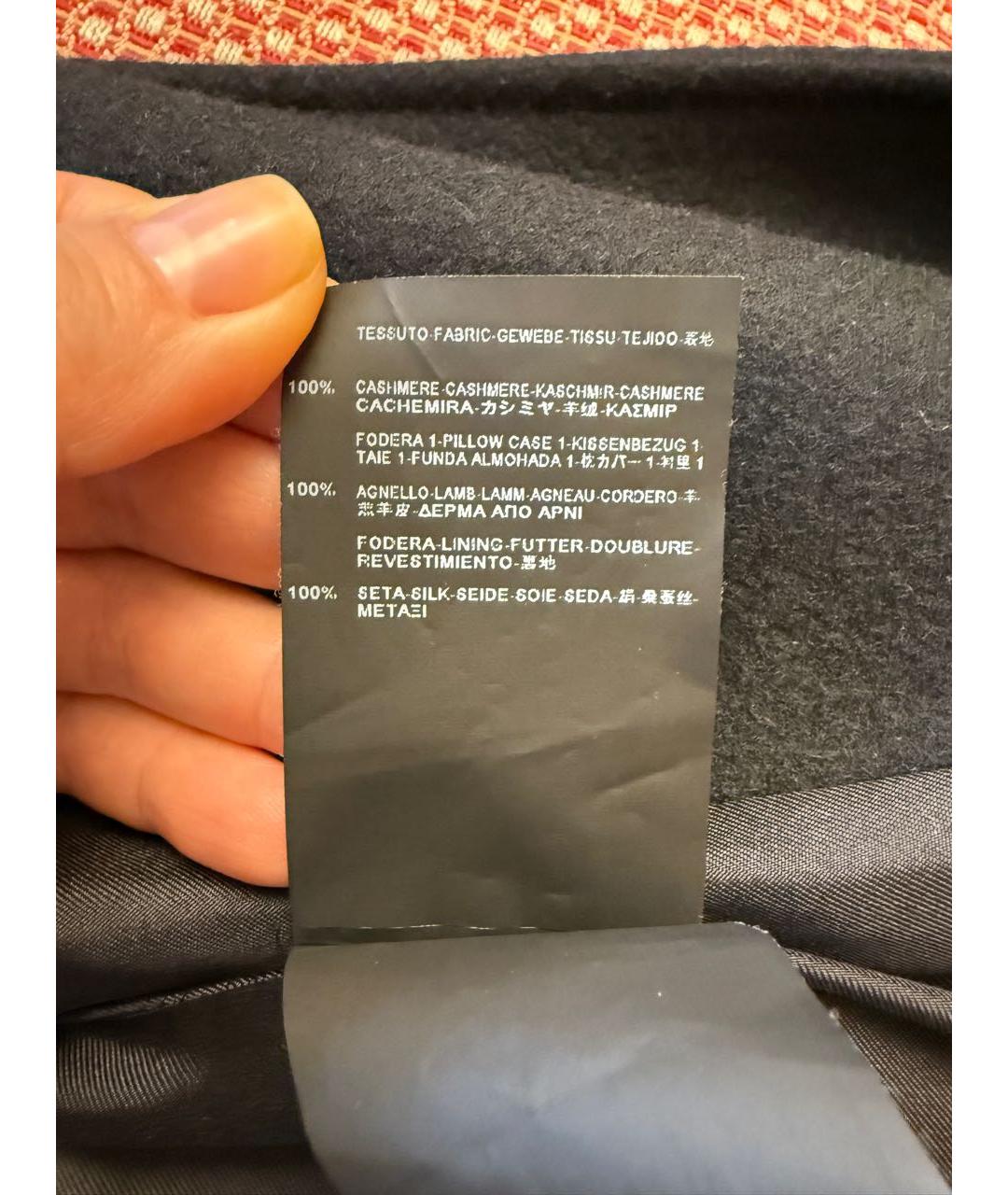 SAINT LAURENT Черное кашемировое пальто, фото 5