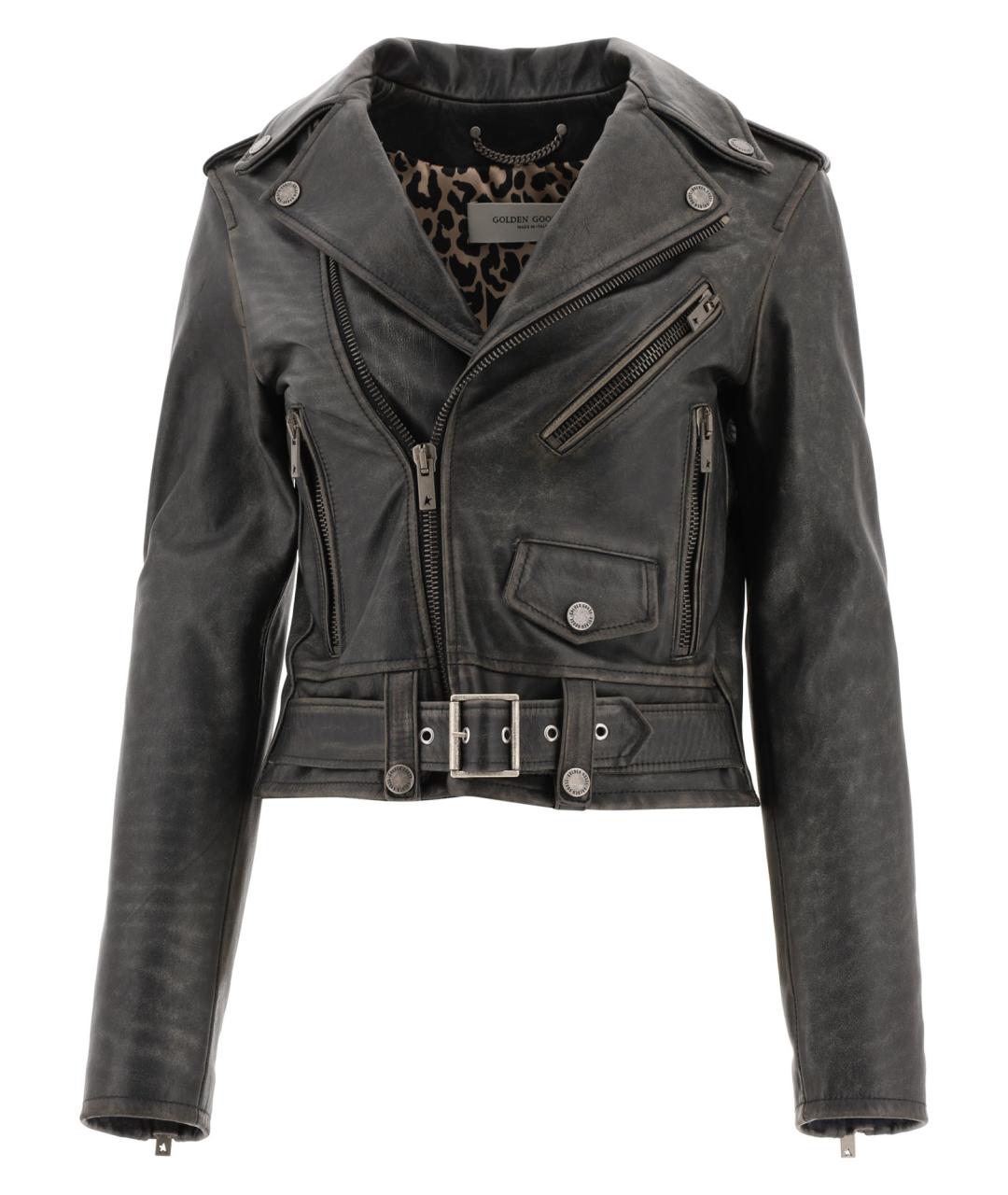 GOLDEN GOOSE DELUXE BRAND Черная кожаная куртка, фото 1