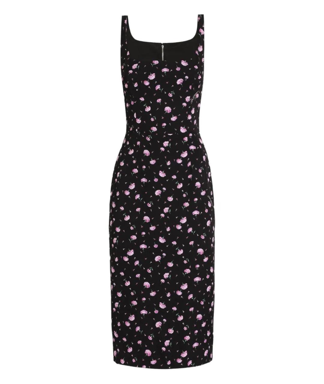 DOLCE&GABBANA Черное шелковое повседневное платье, фото 1