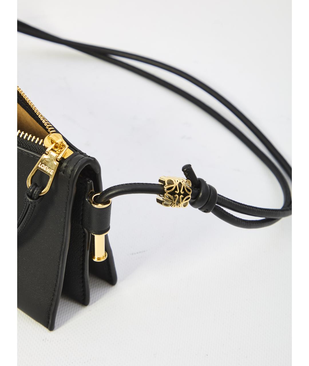 LOEWE Черная кожаная сумка через плечо, фото 4