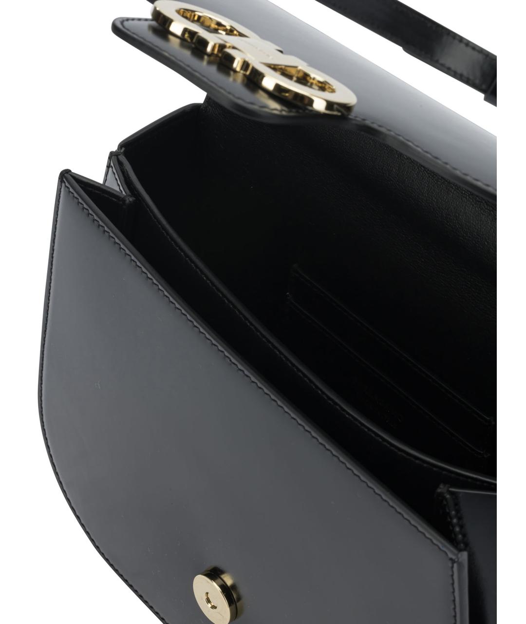 FERRAGAMO Черная кожаная сумка через плечо, фото 5