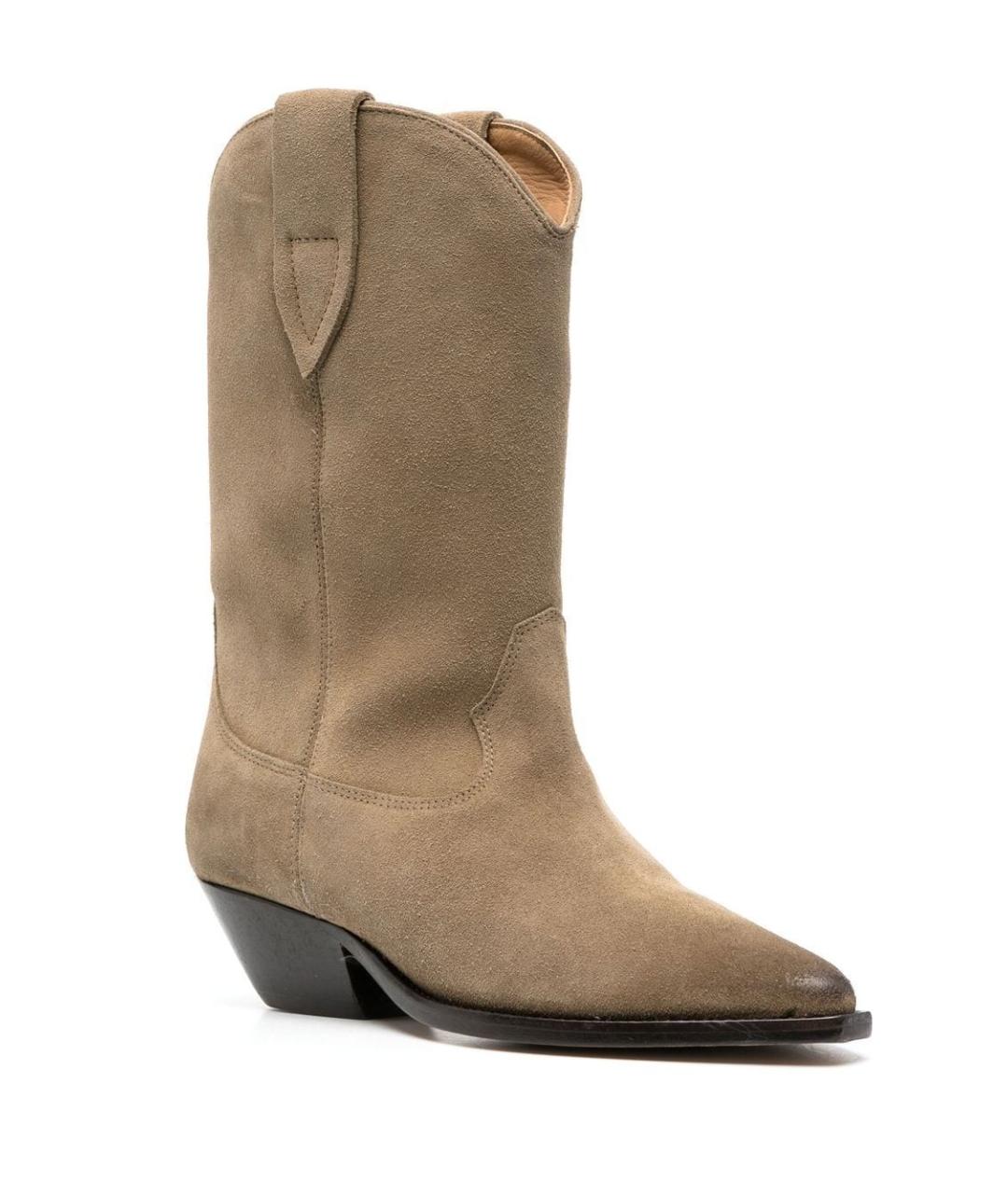 ISABEL MARANT Бежевые замшевые сапоги, фото 2