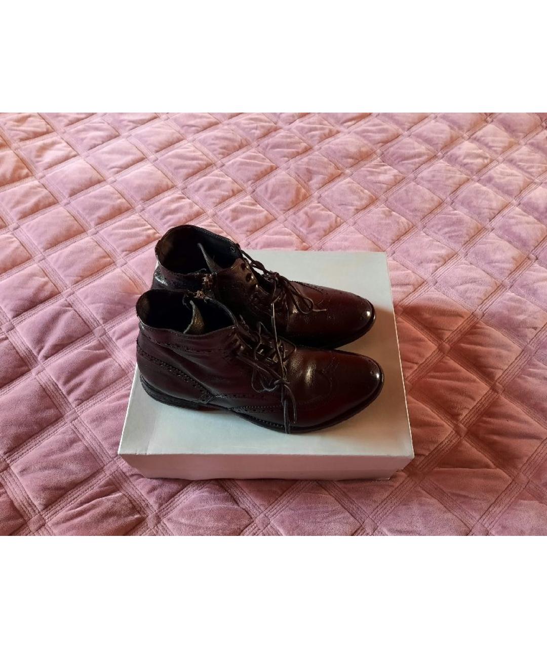 OFFICINE CREATIVE Черные кожаные ботинки, фото 8