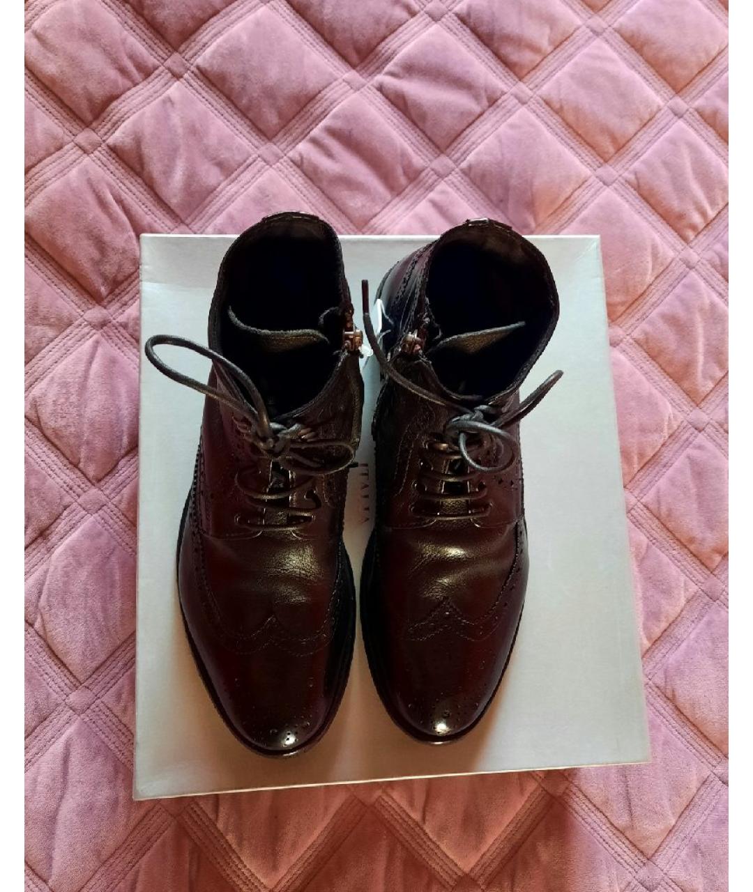 OFFICINE CREATIVE Черные кожаные ботинки, фото 3