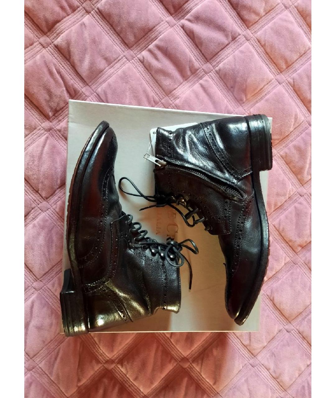 OFFICINE CREATIVE Черные кожаные ботинки, фото 10