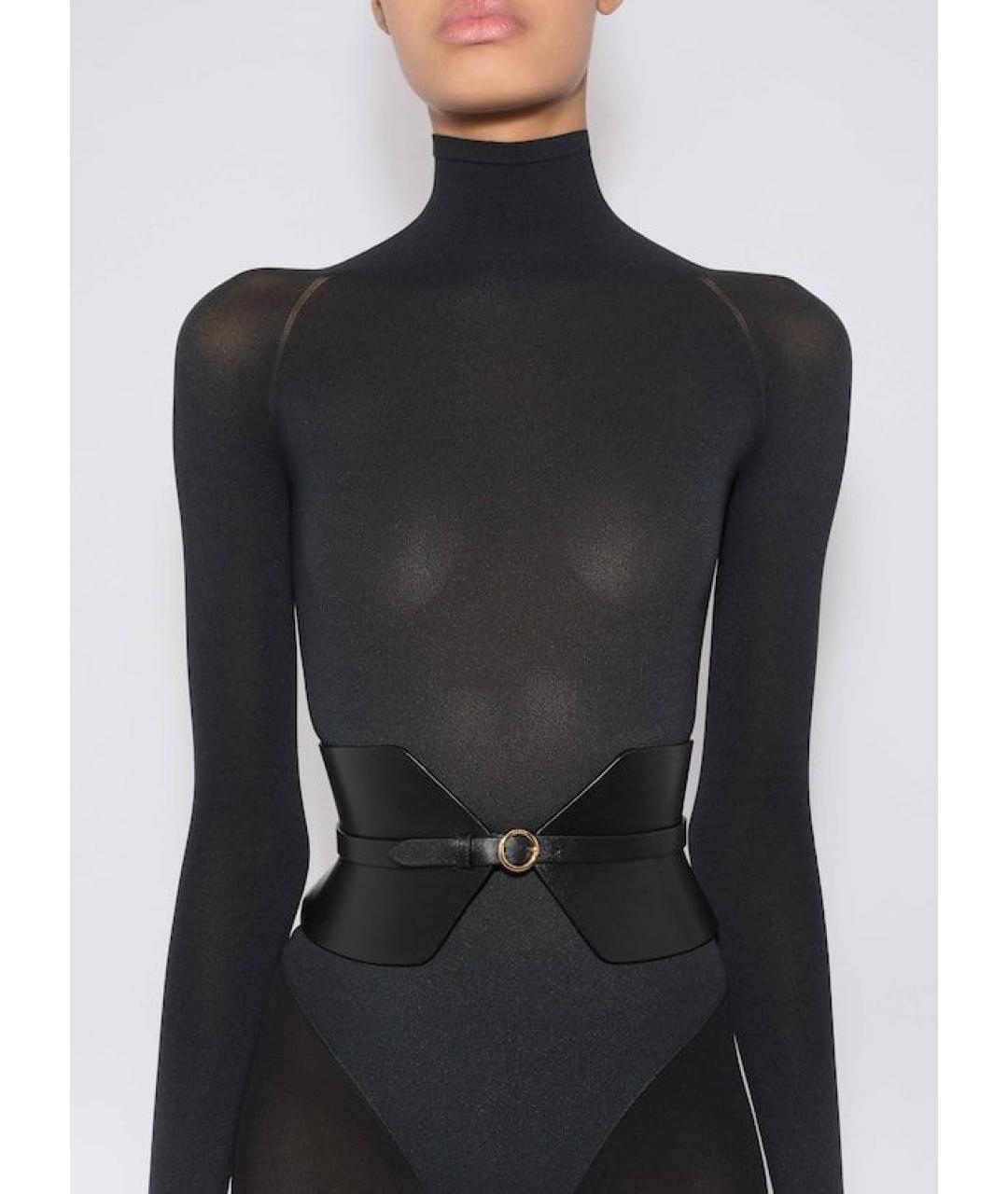 ALAIA Черный кожаный ремень, фото 2