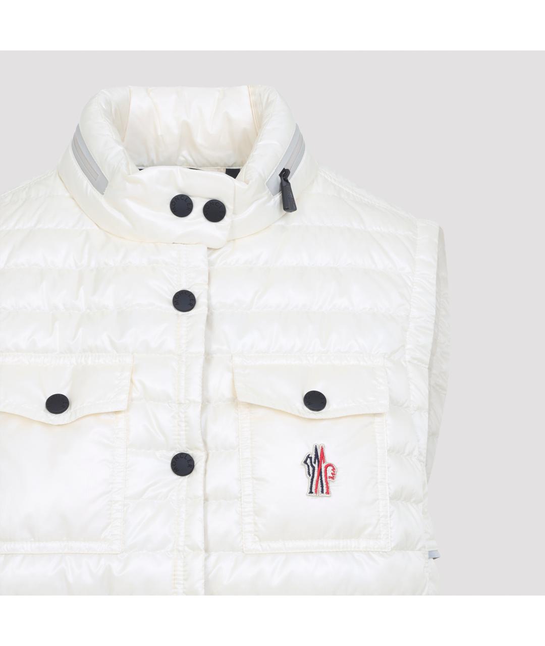 MONCLER Белый полиамидовый жилет, фото 3
