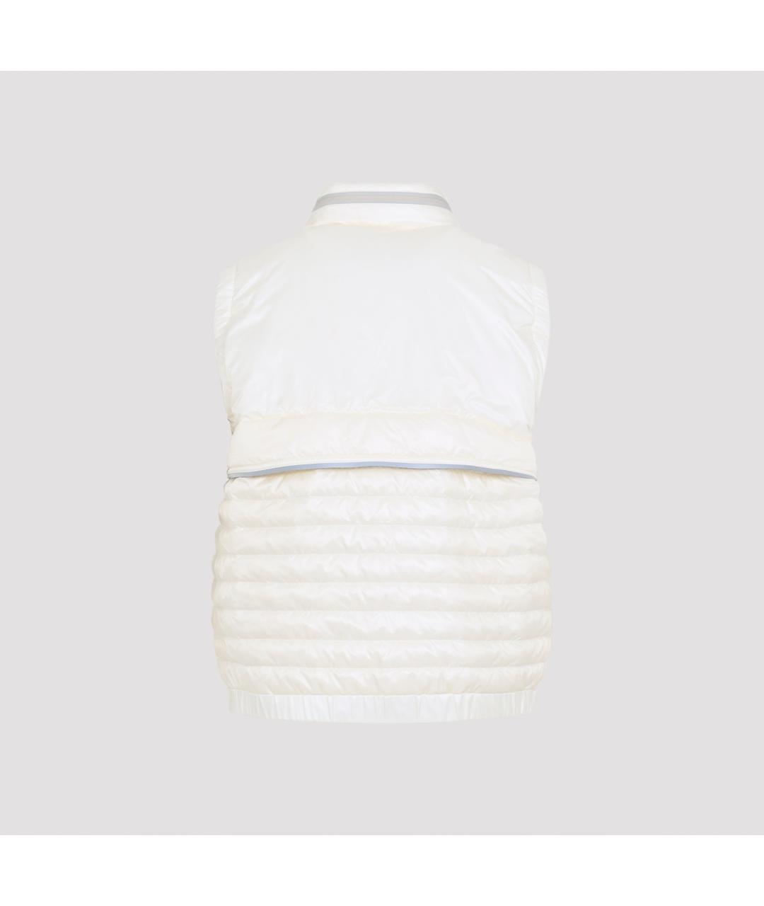 MONCLER Белый полиамидовый жилет, фото 2