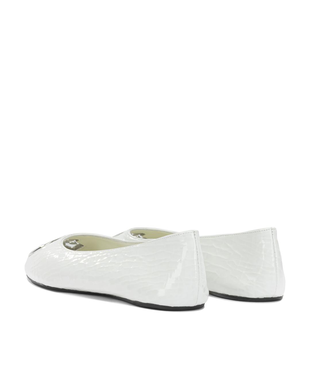TORY BURCH Белые кожаные балетки, фото 4