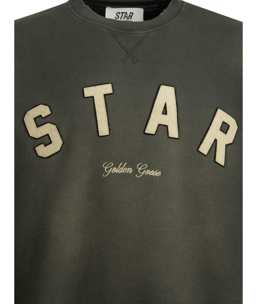 GOLDEN GOOSE DELUXE BRAND Черный хлопковый джемпер / свитер, фото 3