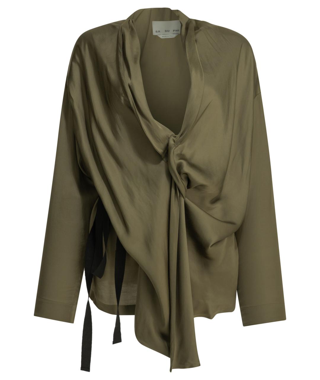 Sa Su Phi Зеленая вискозная рубашка, фото 1