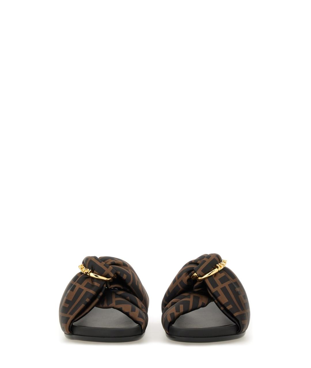 FENDI Коричневые сандалии, фото 4