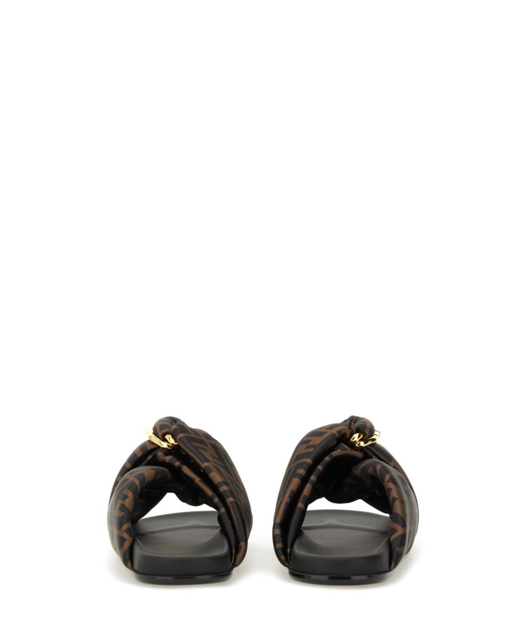 FENDI Коричневые сандалии, фото 3